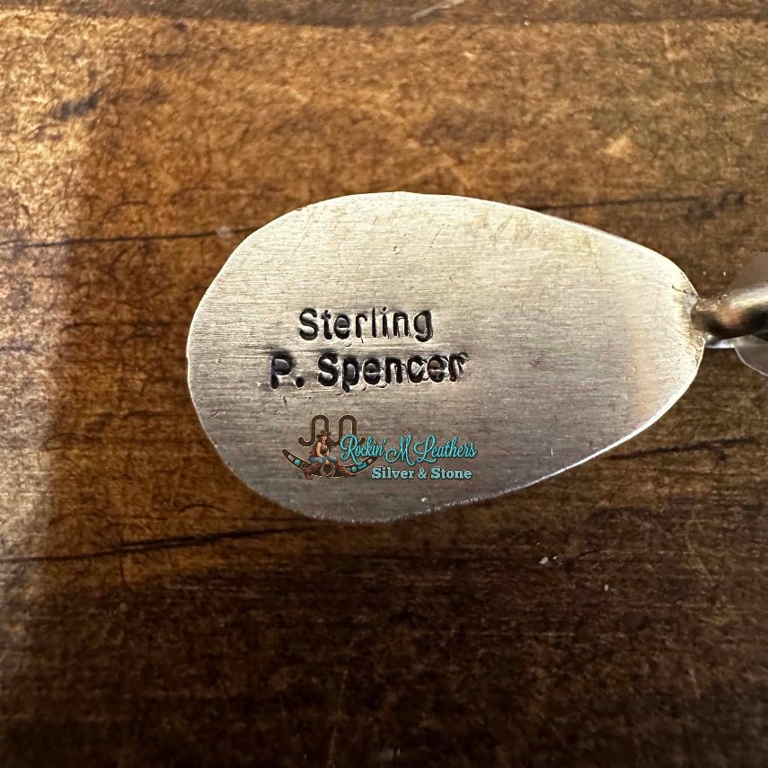 Sterling Silver and Royston Small Pendant by Pearlene Spencer - Native American Jewelry Pearlene Spencer