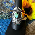 Sterling Silver and Sonoran Gold Concho Ring by Victor Coriz - Native American Jewelry Victor Coriz