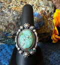 Sterling Silver and Sonoran Gold Ring by Daniel Benally/Running Bear - Native American Jewelry Daniel Benally/Running Bear