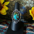 Sterling Silver and Sonoran Gold Ring by Running Bear 7.5 - Native American Jewelry Running Bear