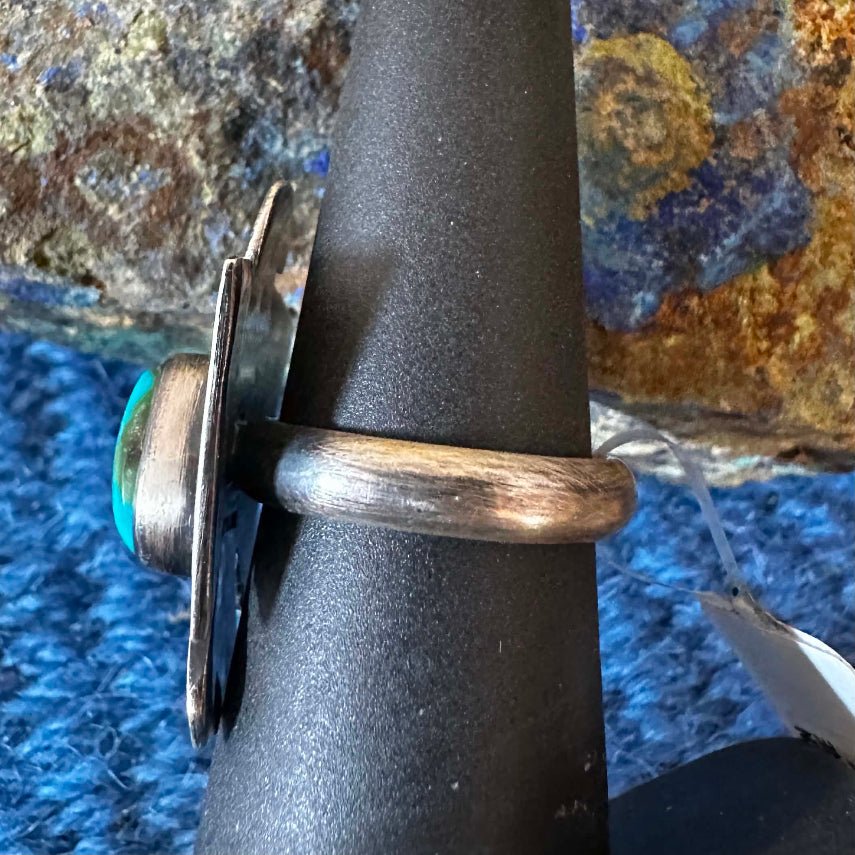 Sterling Silver and Sonoran Gold Thunderbird Ring by Raymond Coriz - Native American Jewelry Raymond Coriz