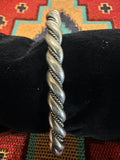 Vintage Navajo Sterling Silver Stacker Small Twist Cuff - Native American Jewelry Caroline Tsosie