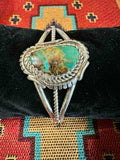 Vintage Navajo Sterling Silver & Royston Turquoise Bracelet - Native American Jewelry Rockin' M Leathers