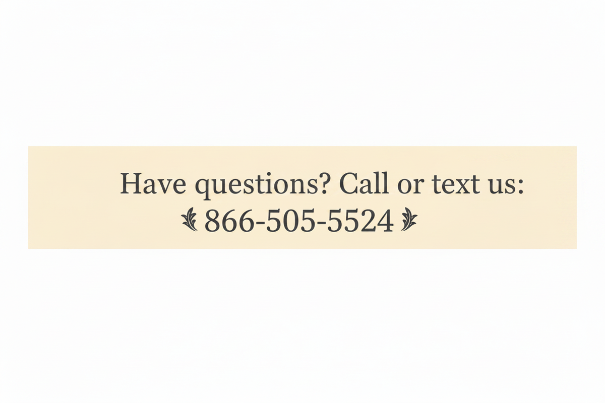 Have questions? Call or text us banner