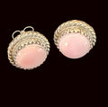 Sterling Silver Pink Conch Shell Stud Earrings by Esther White | Rockin' M Leathers - Native American Jewelry Esther White